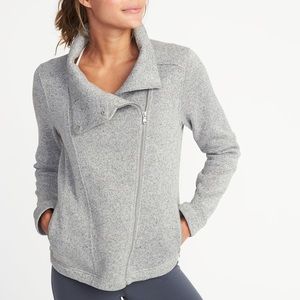 Old Navy Grey Go Active Moto Jacket NEW